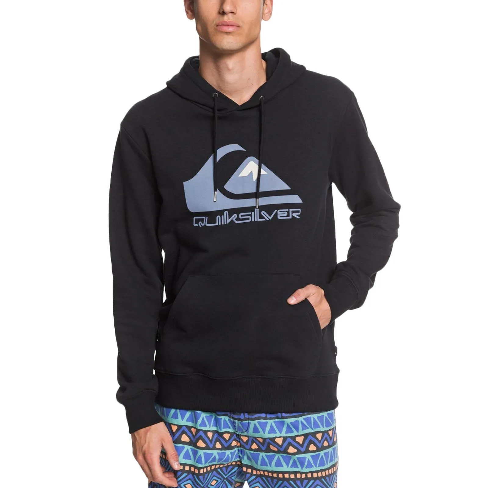 Quiksilver Mens Comp Logo Hoodie - Black