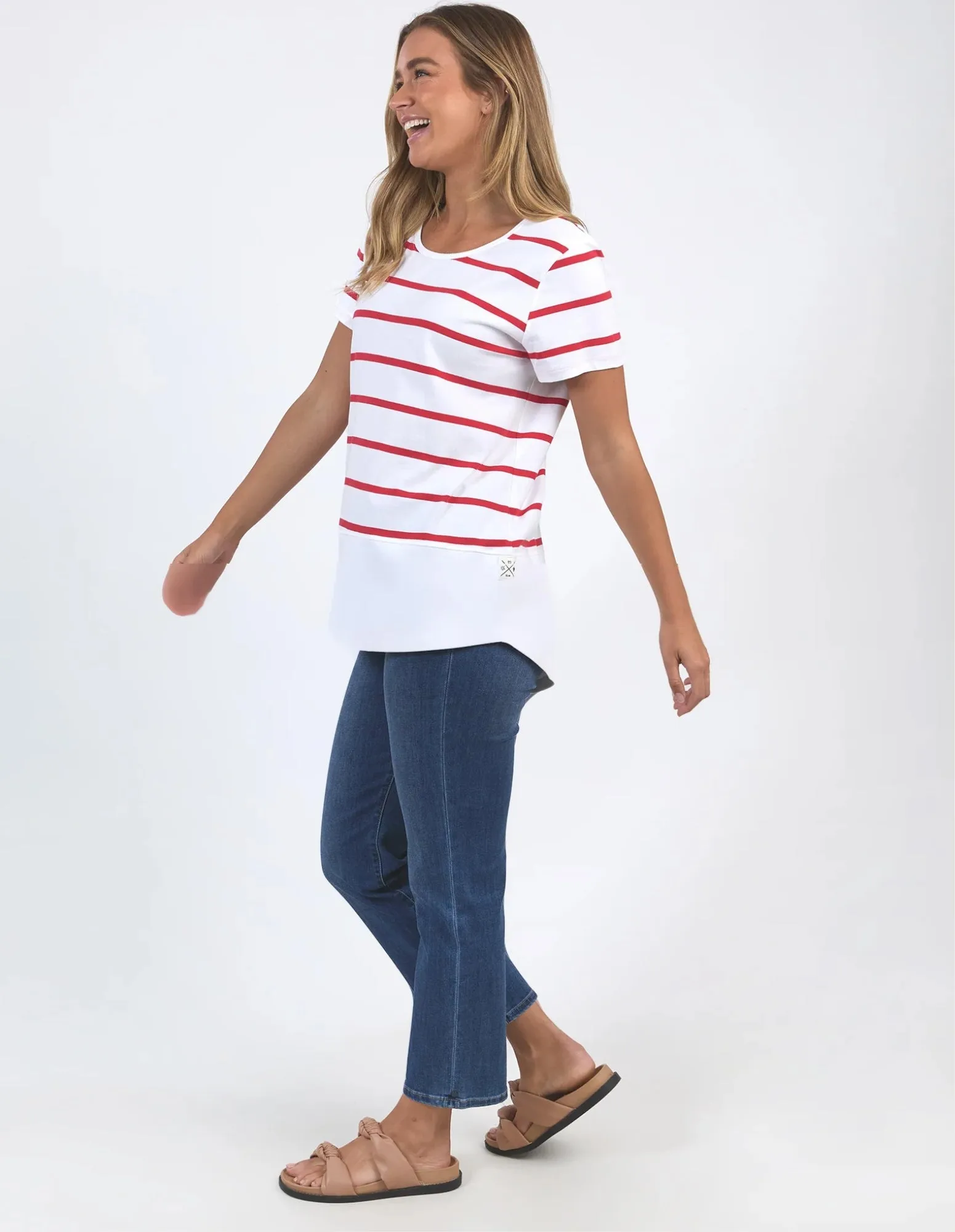 Rib Short Sleeve Tee - Stripe