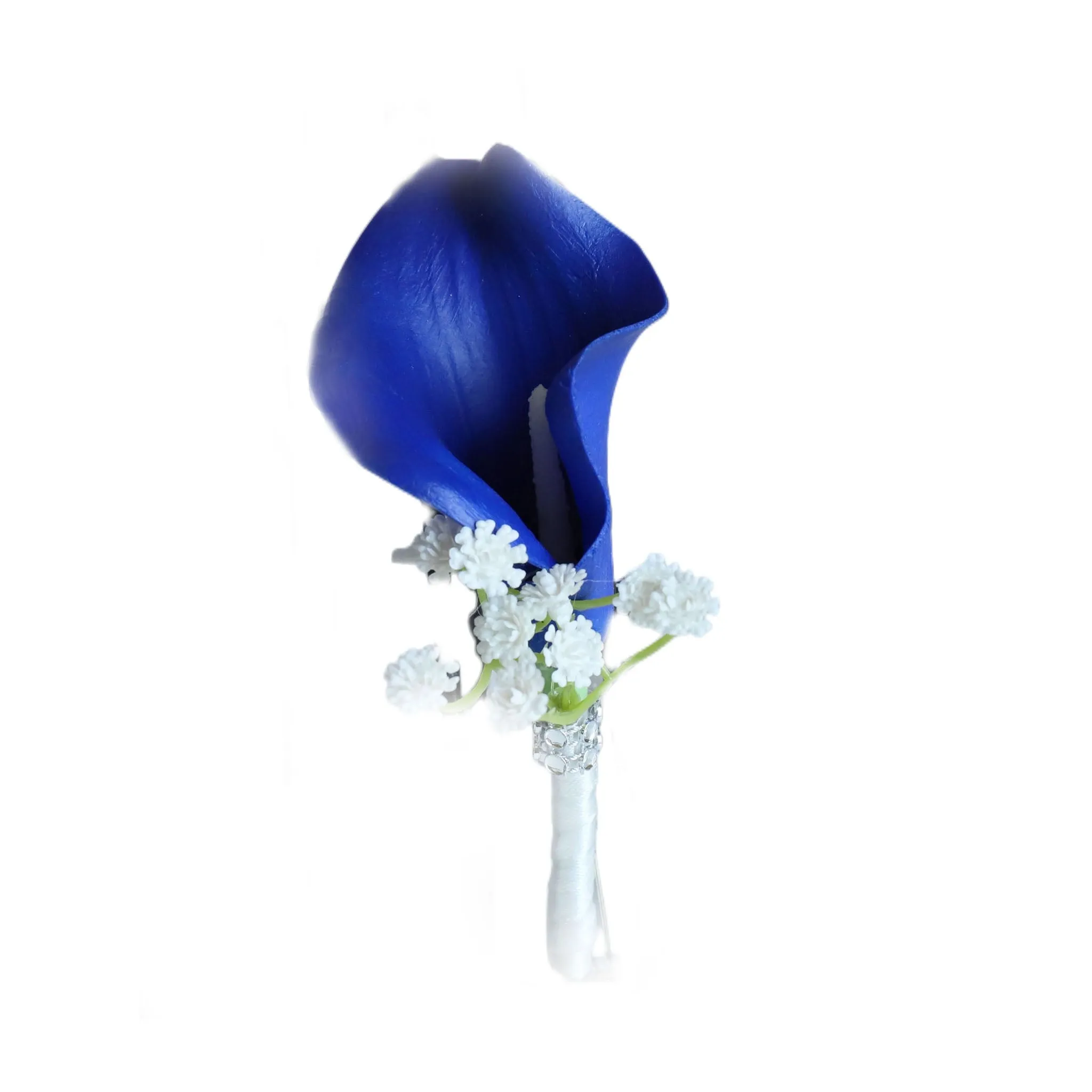 Royal Blue Calla Lily Corsage Boutonniere