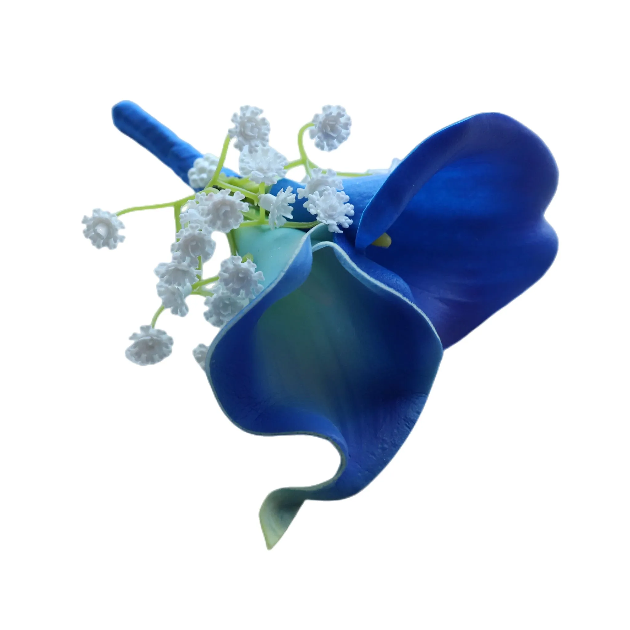 Royal Blue Calla Lily Corsage Boutonniere