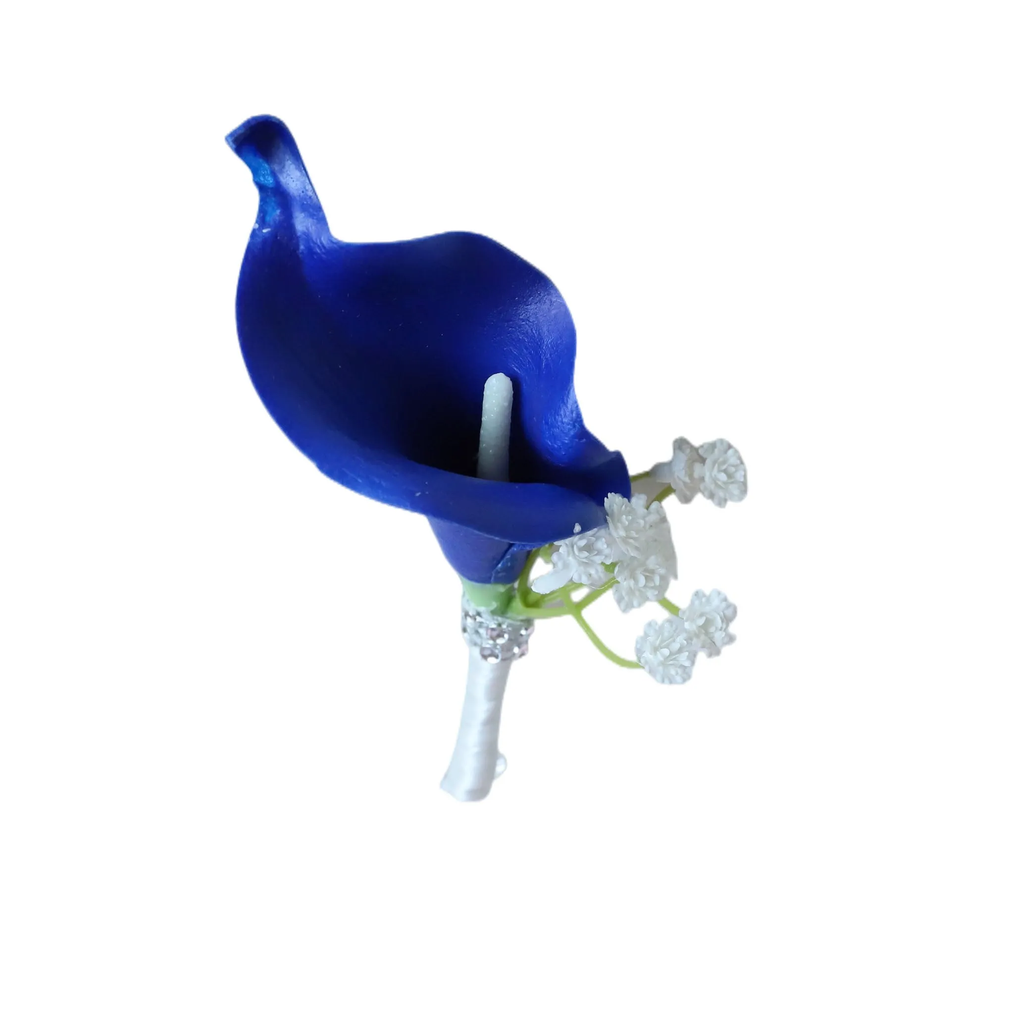 Royal Blue Calla Lily Corsage Boutonniere