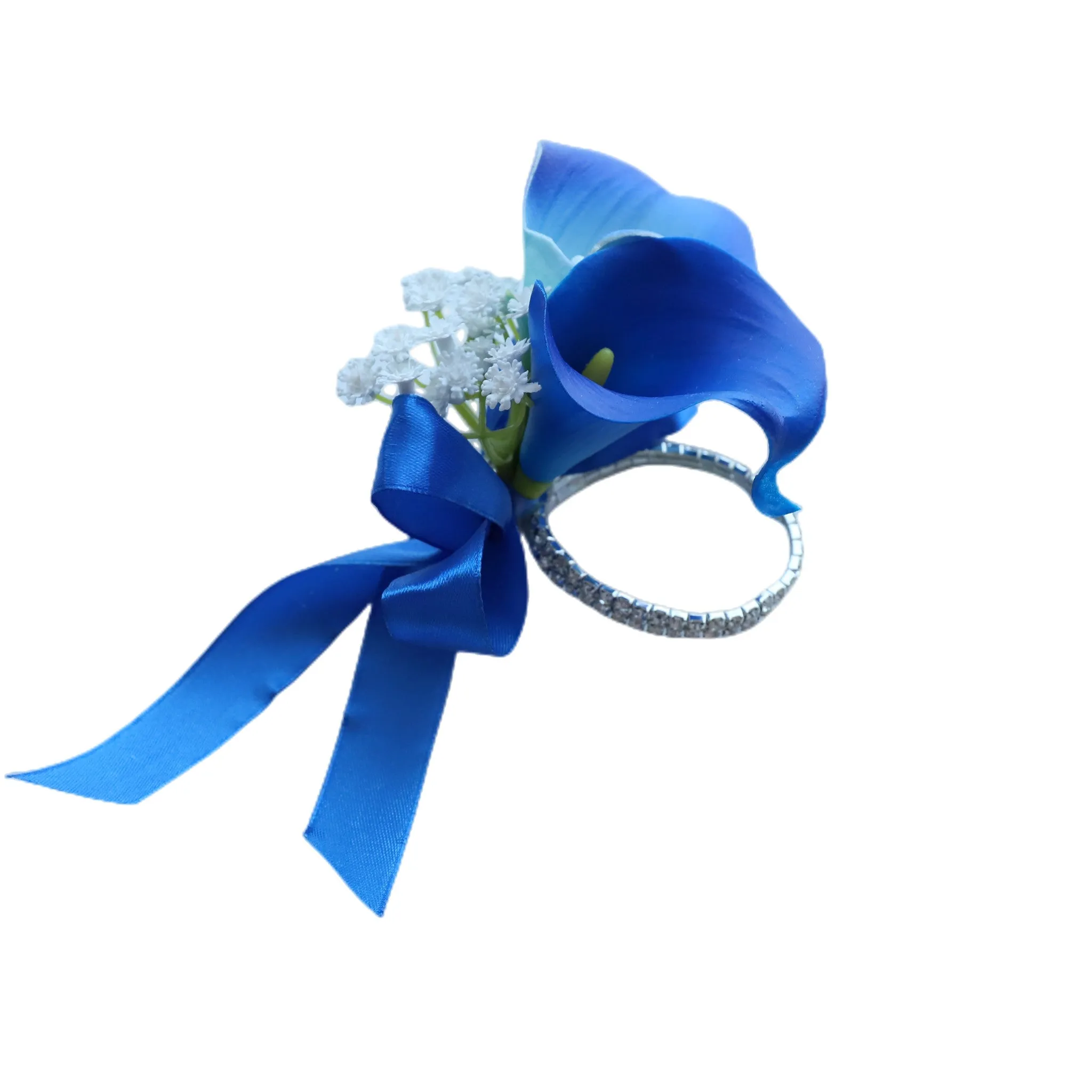 Royal Blue Calla Lily Corsage Boutonniere