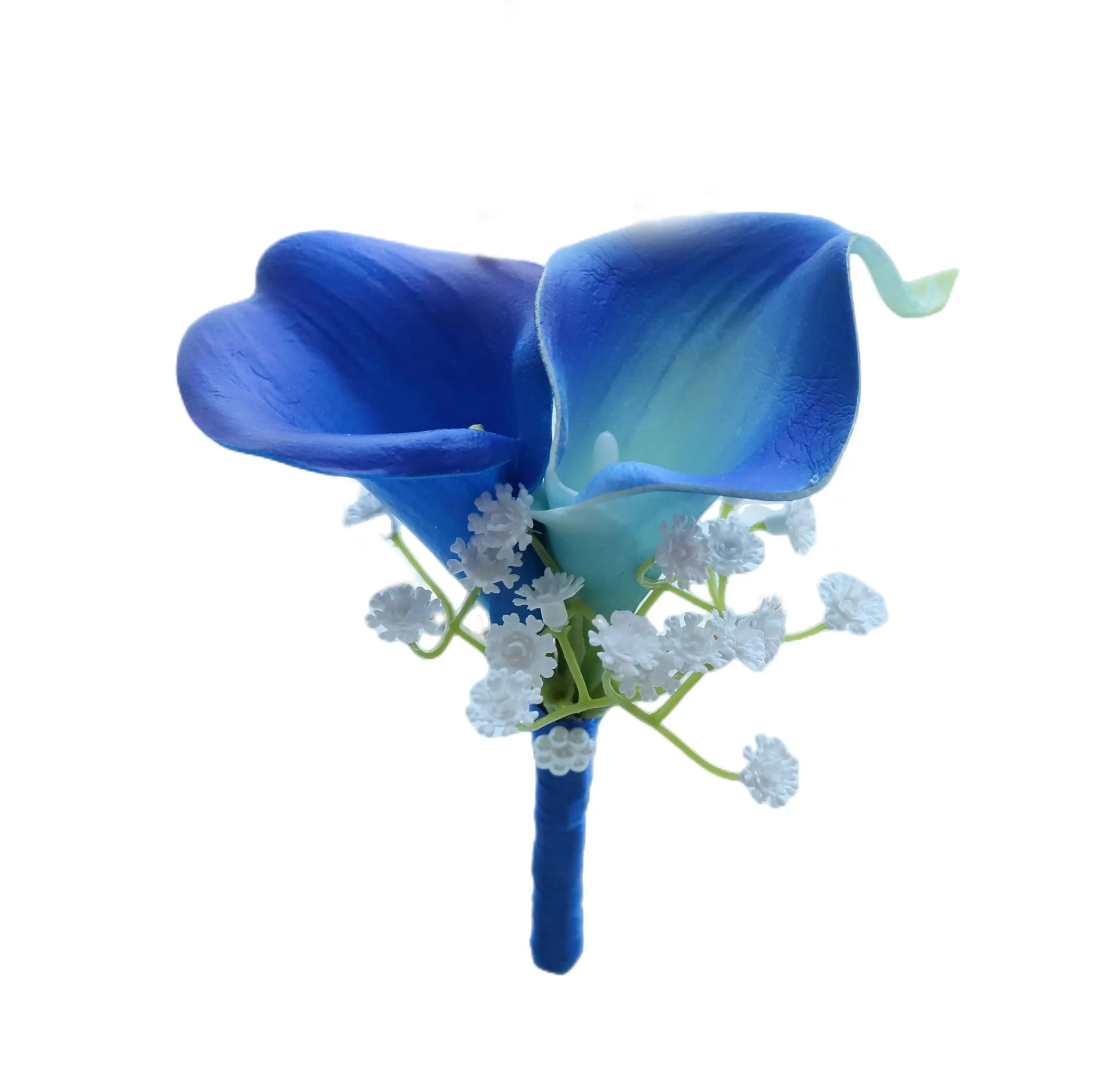 Royal Blue Calla Lily Corsage Boutonniere