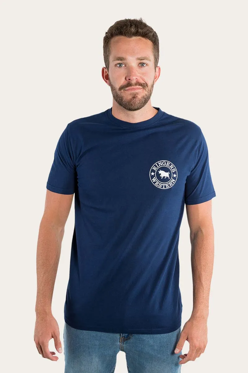 Signature Bull Classic Tee - Navy/White