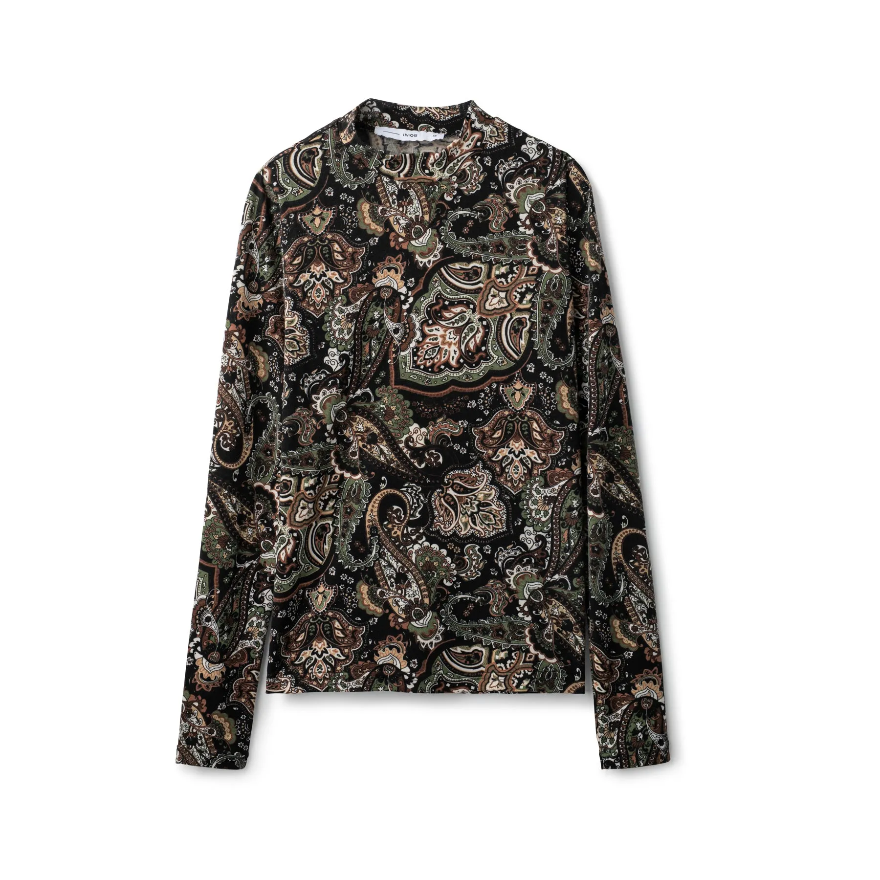 Signature Mockneck Tee In: Paisley