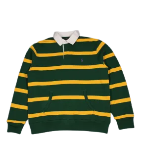 Striped Rugby Sweatshirt Grn/Gold