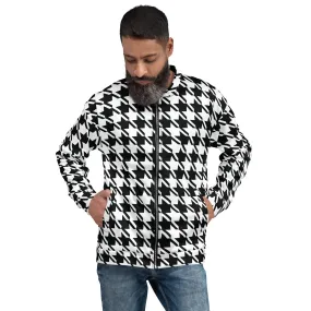 Timeless Elegance: Men's Classic Houndstooth Bomber 002