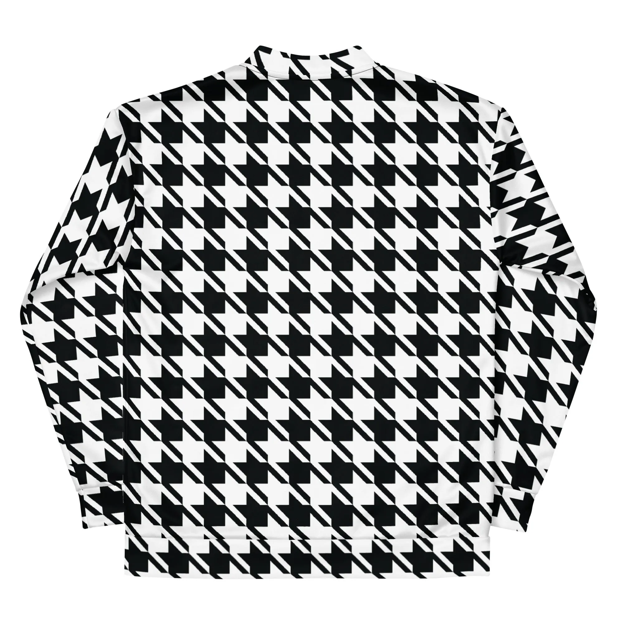 Timeless Elegance: Men's Classic Houndstooth Bomber 002