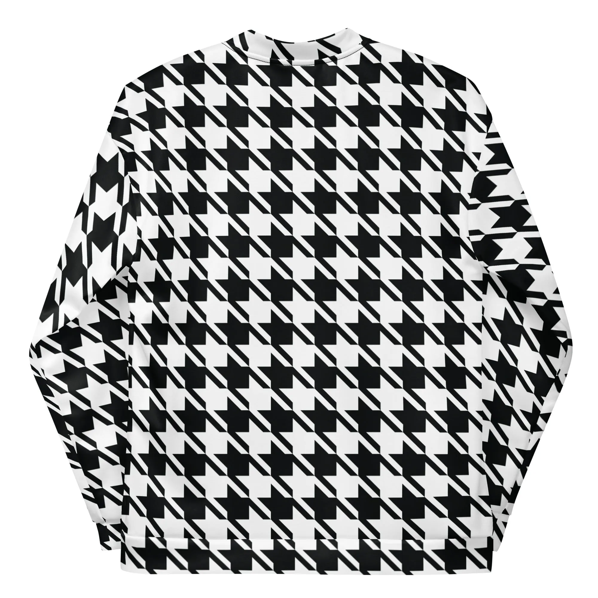 Timeless Elegance: Men's Classic Houndstooth Bomber 002